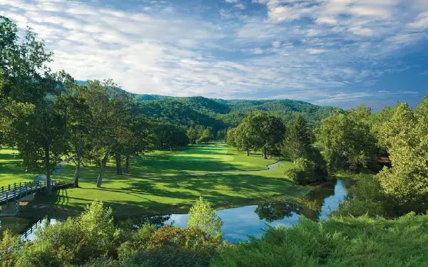 Scenic golf course at The Greenbrier Resort in White Sulphur Springs, WV