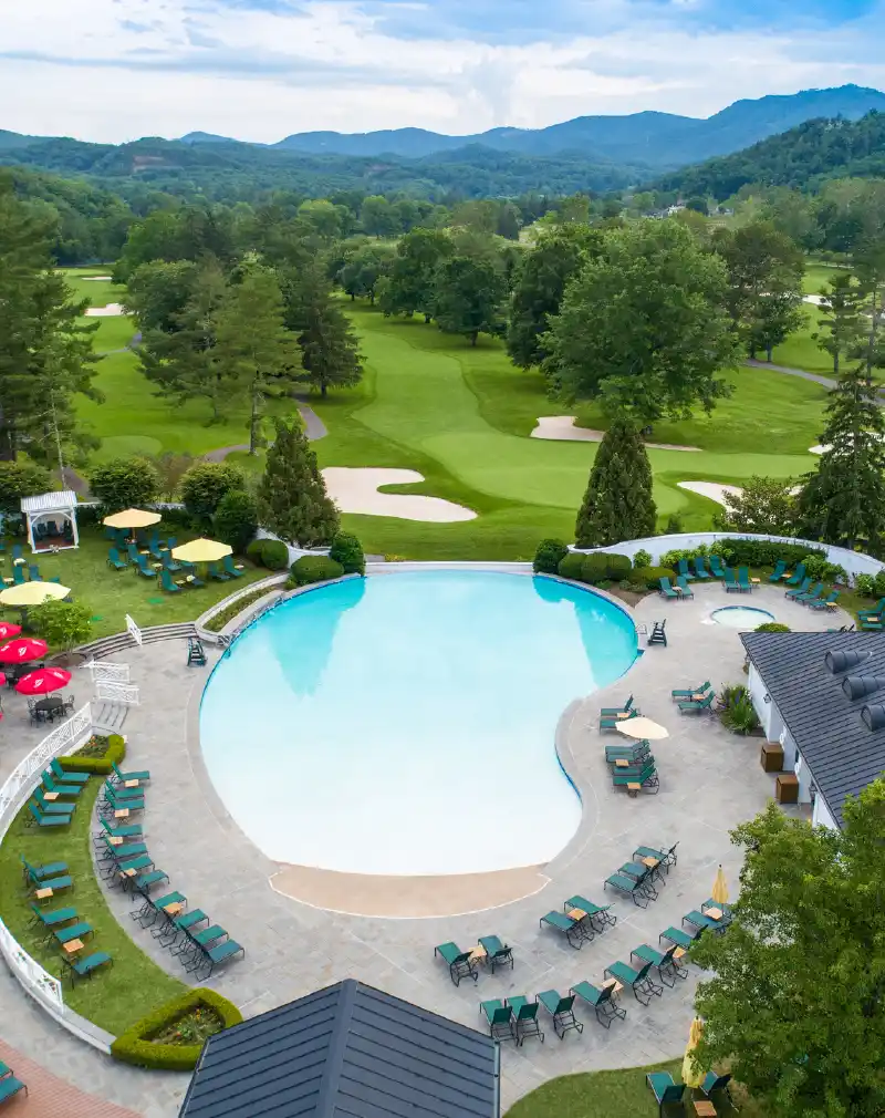 Infinity pool at The Greenbrier Resort in White Sulphur Springs, WV