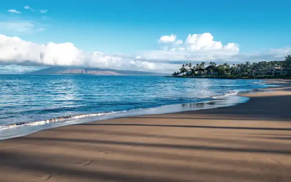 View from the beach at Four Seasons Resort Maui