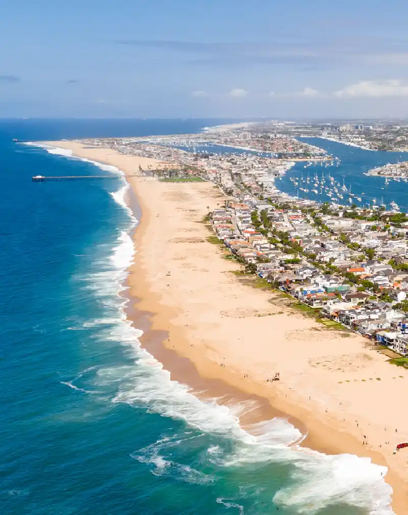 Newport Beach view of beachfront