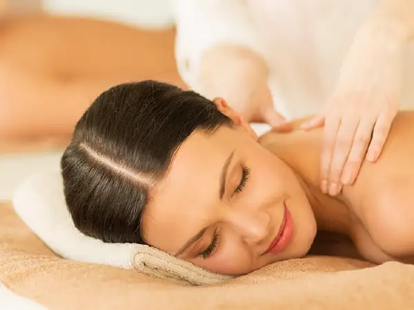 Woman getting a massage at Sahara, Las Vegas