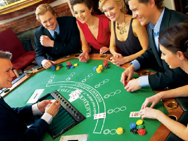 People playing table games at The Greenbrier Casino, White Sulphur Springs